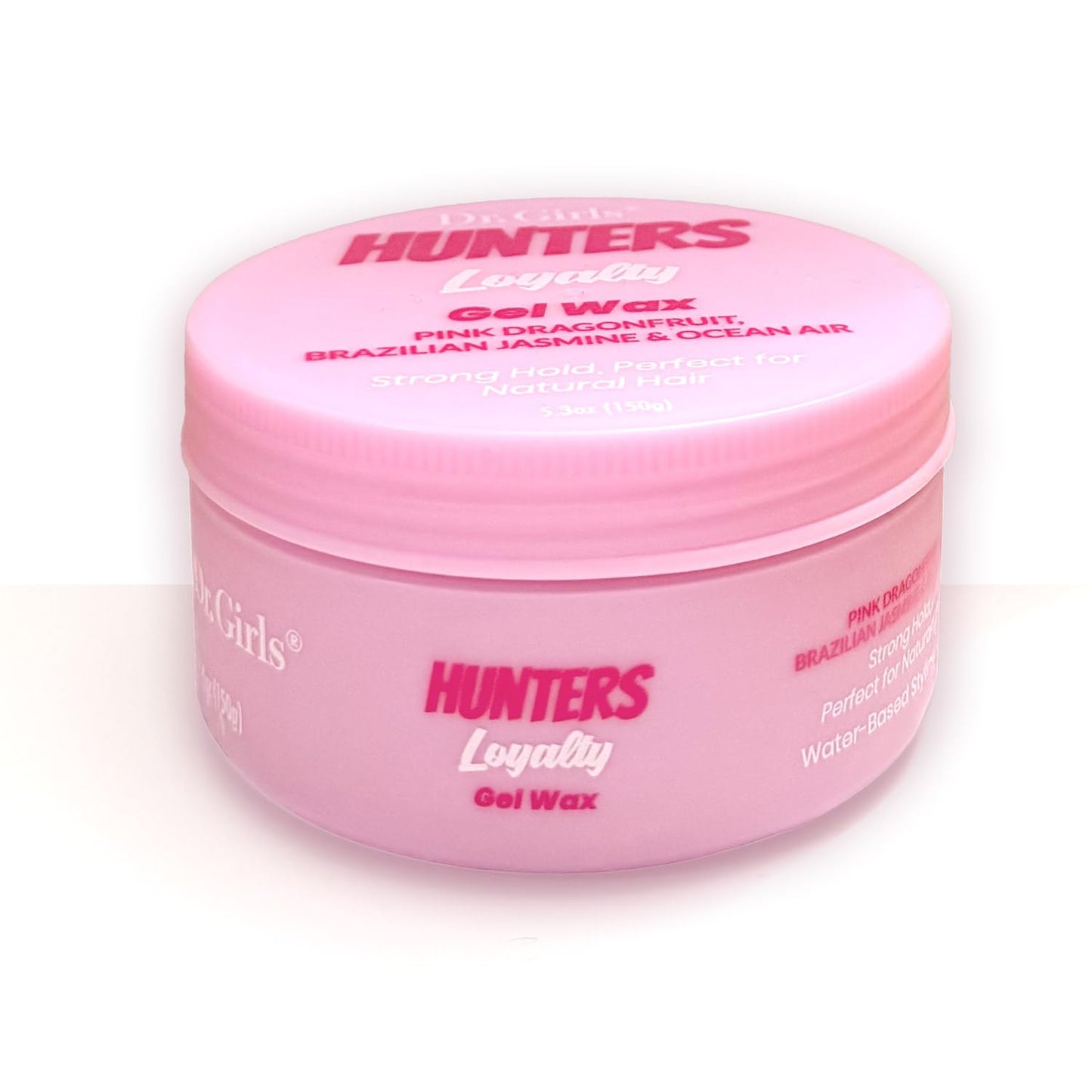 Dr. Girls HUNTERS Edge Control Hair Styling Gel Wax - Strong Hold, Water-Based with Nourishing Biotin & Castor Oil, 5.3 oz (Pink Dragonfruit
