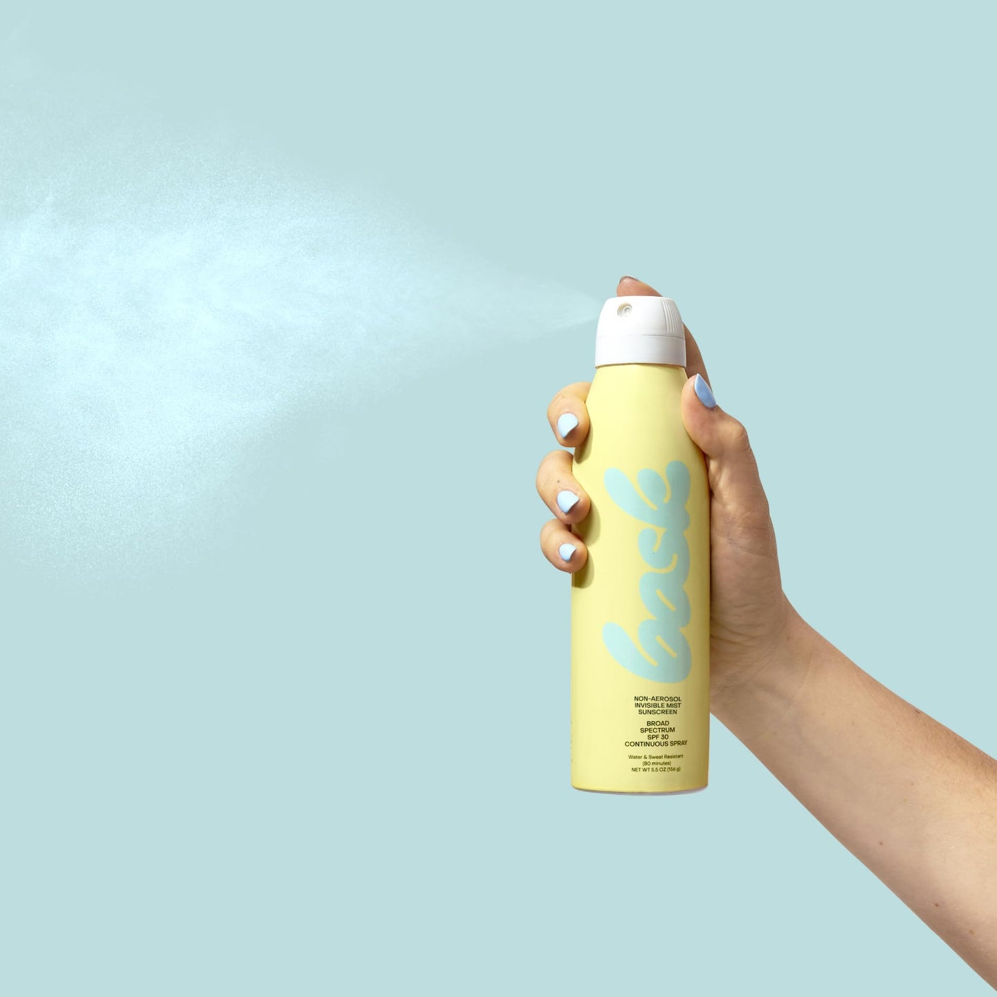 Bask SPF 30 Sunscreen Spray, 5.5 oz - Non-Aerosol, Broad Spectrum UVA/UVB Protection, Dermatologist Recommended, Moisturizing, Lightweight