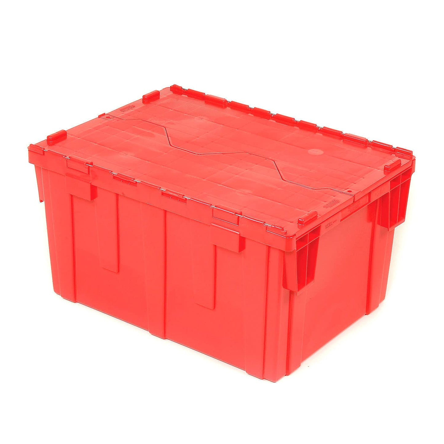 Global Industrial Plastic Distribution Container With Hinged Lid, 3.8 Cu. Ft Capacity, 60 lbs. Capacity, Nestable & Stackable, 28-1/8"x20-3/4…