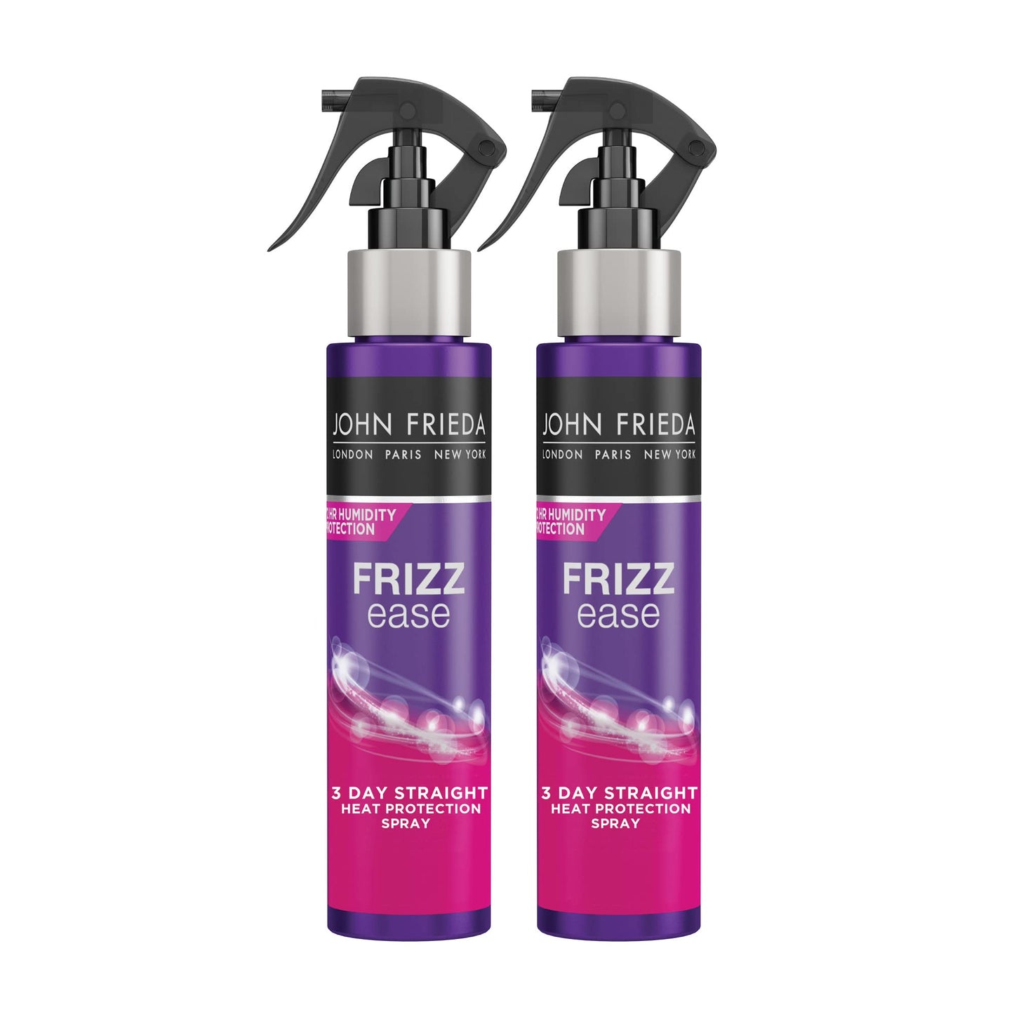 John Frieda Frizz Ease 3 Day Straight Heat Protection Spray, Keeps Hair Straight and Frizz-Free for 3 Days, Keratin-Infused Flat Iron & Styling Spray