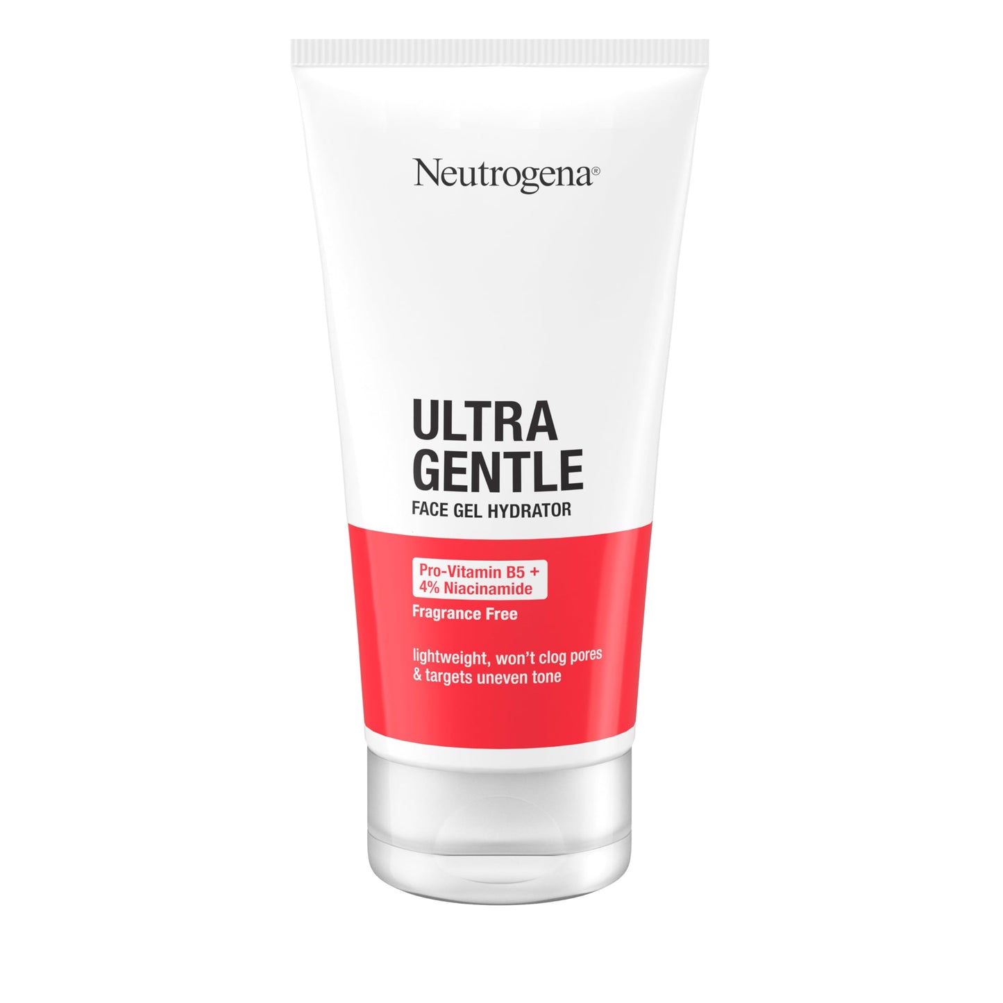 Neutrogena Ultra Gentle Face Gel Hydrator with Pro-Vitamin B5 & 4% Niacinamide Designed for Acne-Prone Skin, Lightweight Gel Cream Targets Uneven Skin