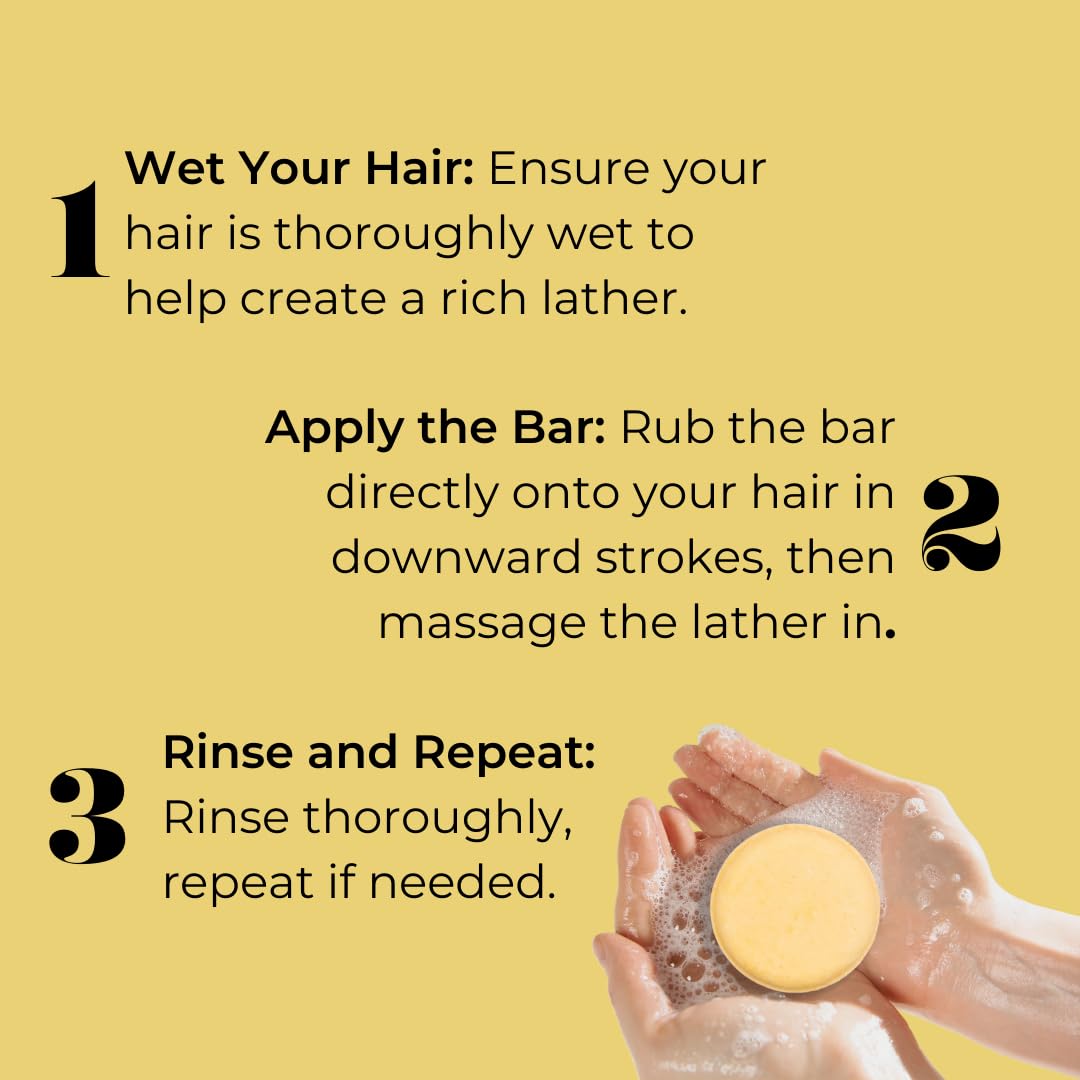 All Natural Shampoo and Conditioner Set for Normal Hair with Soothing Scent, Bar Shampoo and Conditioner Set to Increase Hair Volume, Boost Shine