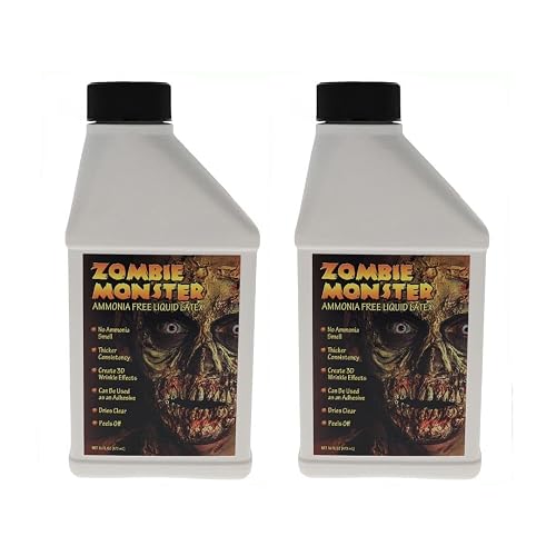 FX Zombie Ammonia Free Liquid Latex (2 Pack) For Halloween Costume, Zombie, Vampire, Monster Make Up & Dress Up, Special Effects, Parties and Cosplay