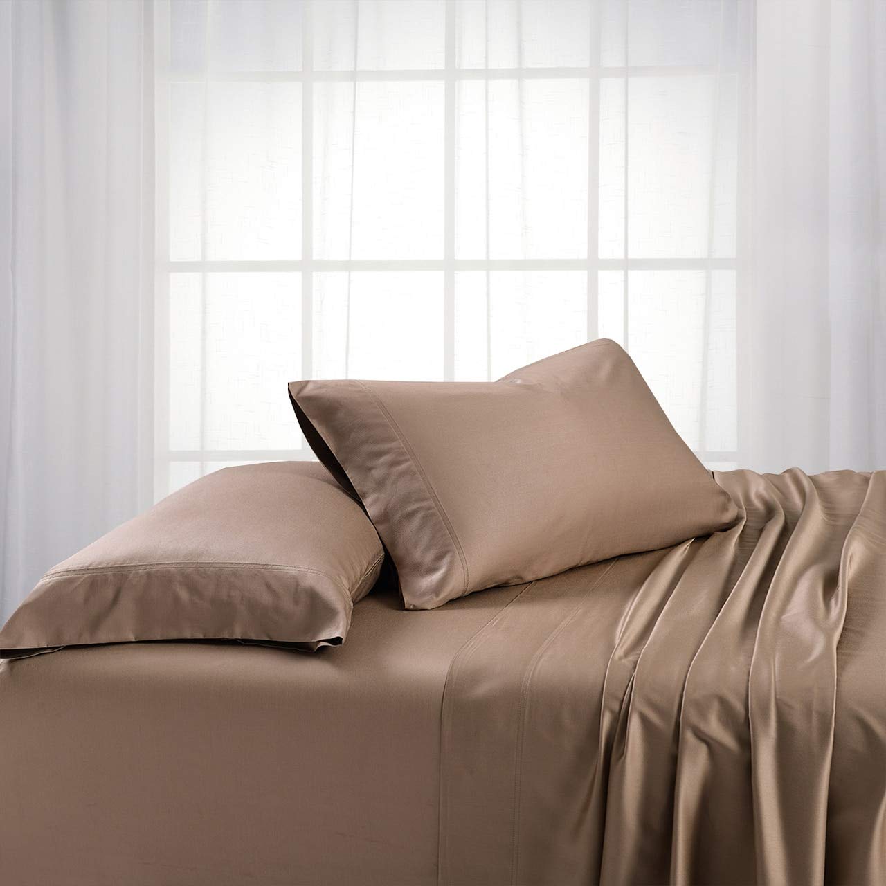 Royal Hotel Bedding ABRIPEDIC Pillowcases, Viscose from Bamboo, Pillowcases Set 600 Thread Count, Silky Soft Pillowcases, Viscose from Bamboo, 2PC