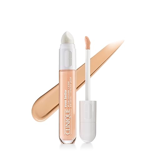 Clinique Even Better All-Over Full Coverage Concealer + Eraser Makeup For Dark Undereye Circles | With Hyaluronic Acid + Caffeine | Hydrating