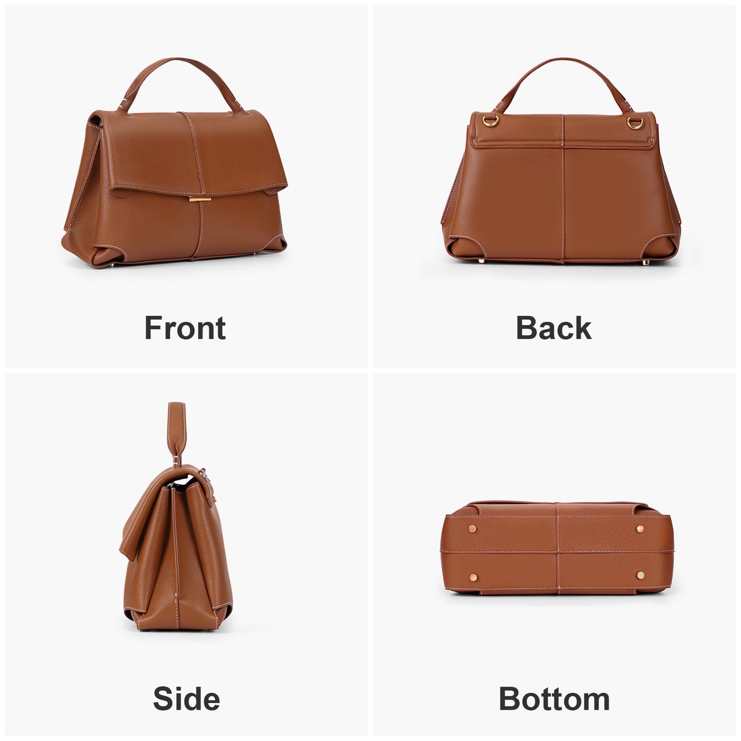 HICARRY Top Handle Bag Handbags Large Faux Leather Satchel Bags for Women Luxury Designer Business Crossbody Work Tote Purse