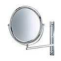 JERDON Two-Sided Wall-Mounted Makeup Mirror with 3X-1X Magnification -9” Diameter Mirror Extends 9” - Polished Chrome Finish - Model JP3030CF