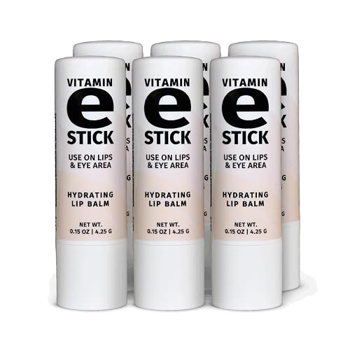 Reviva Labs Vitamin E Stick - Hydrating Lip Balm for Chapped Lips & Under Eye Care - Moisturizing with Beeswax, Shea Butter & Allantoin - Vitamin E