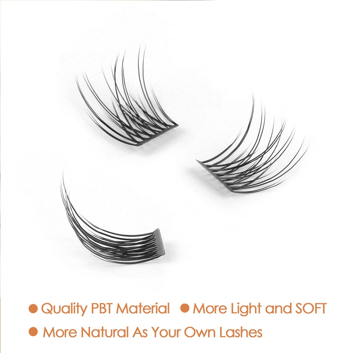 Lash Clusters, DIY Eyelash Extension, Reusable Individual Lashes, Natural Fluffy Wispy Individual Eyelash Clusters for Home Eyelash Extensions