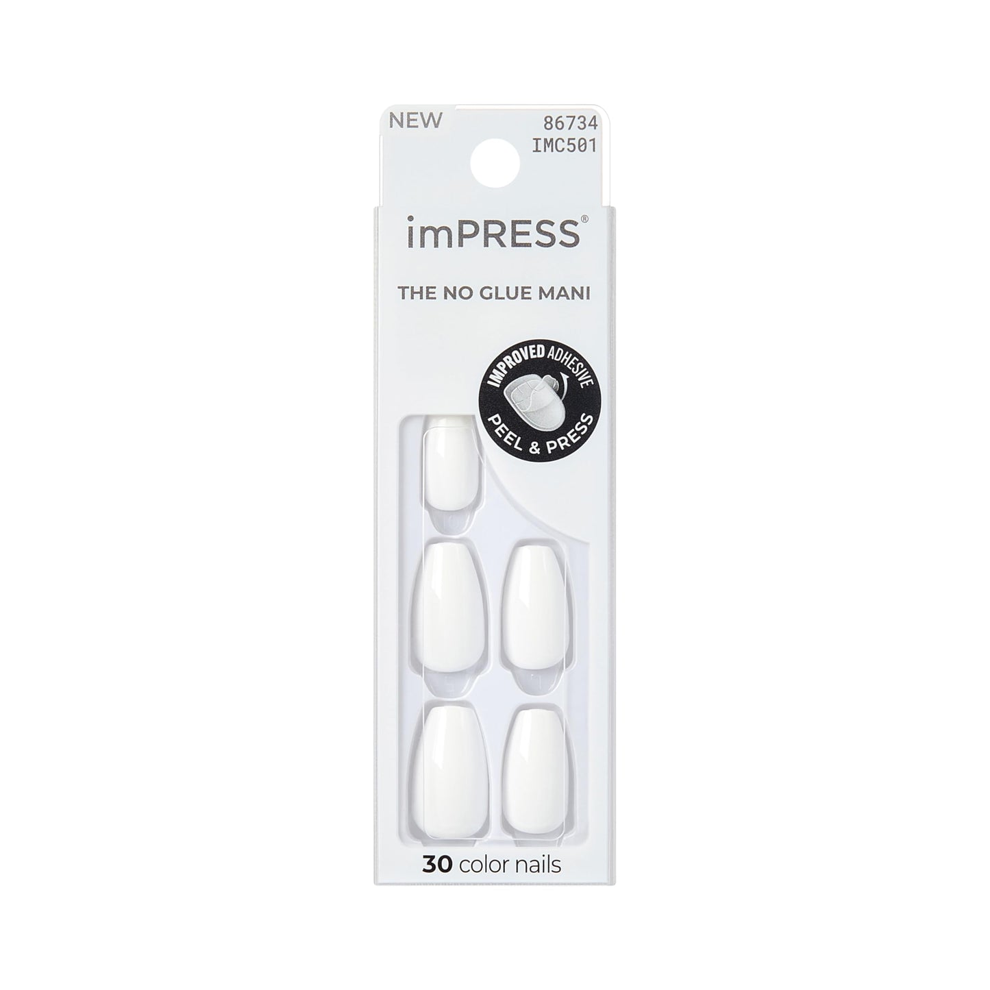 Kiss Impress Color Press-On Nails Polish-Free Manicure Set, ‘Frosting’, 30 Chip-Proof, Smudge-Proof Fake Nails Beauty & Personal Care imPRESS
