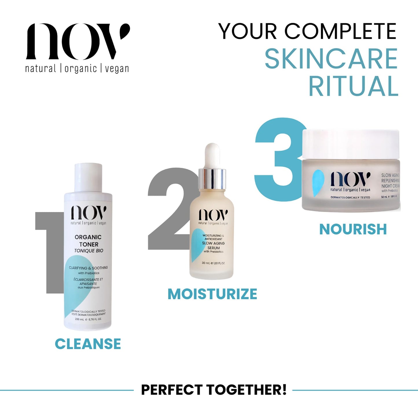 NOV Slow Aging Replenishing Night Cream - Face Moisturizer with Rose Hip Oil - Moisturizer Face Cream to Reduce Fine Lines and Aging Spots - 1.69 oz
