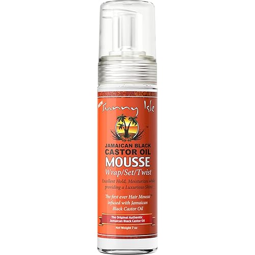 Sunny Isle Jamaican Black Castor Oil Mousse Wrap Set Twist 7oz | Excellent Hold, Luxurious Shine | Moisturizes with Frizz Control