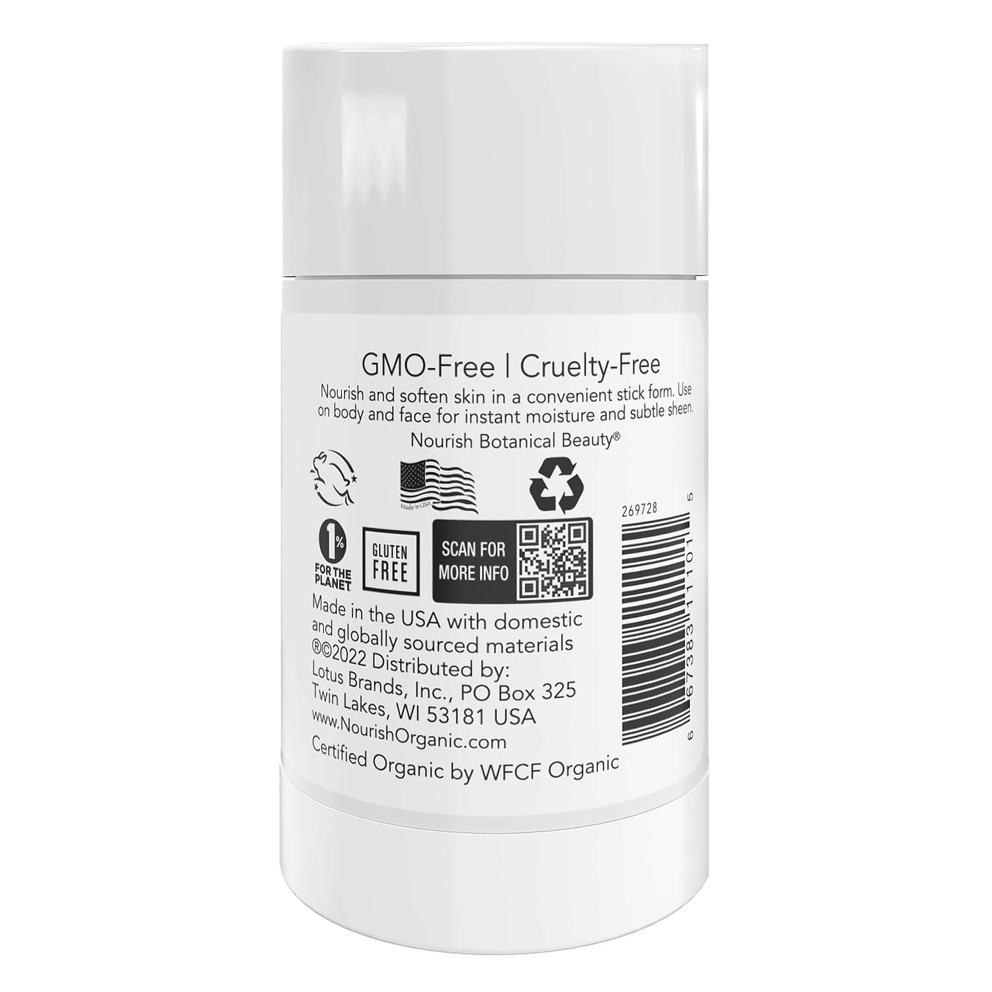 Nourish Organic Beauty Balm, Argan & Sweet Orange - Face, Lip, Hand & Body Moisturizer with Organic Coconut Oil, Shea, Cocoa Butter, 1.75 Oz +