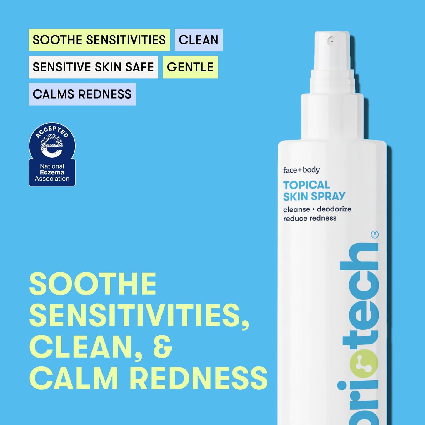 BRIOTECH Topical Skin Spray, Hypochlorous Acid Spray for Sensitive Skin, HOCl Facial Mist, Full Body Support Against Irritation, Calm Redness, Soothe Beauty and Personal Care BRIOTECH