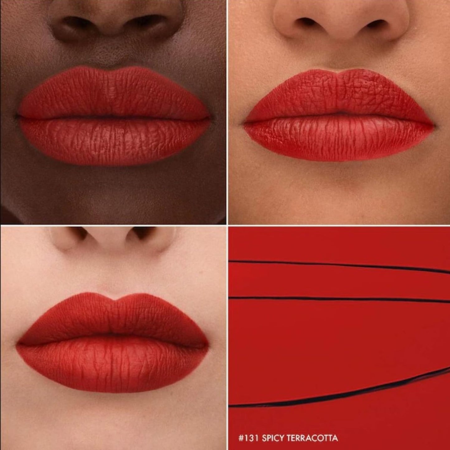 SEPHORA Collection Cream Lip Stain - 131 Spicy Terracotta (Matte Terracotta Red), 5 mL / 0.16 fl oz