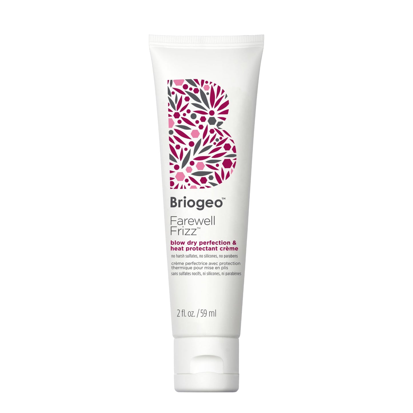 Briogeo Farewell Frizz Blow Dry Perfection & Heat Protectant Crème, Anti Frizz Hair Cream with Argan Oil for Styling, Silicone-free, Heat Protectant