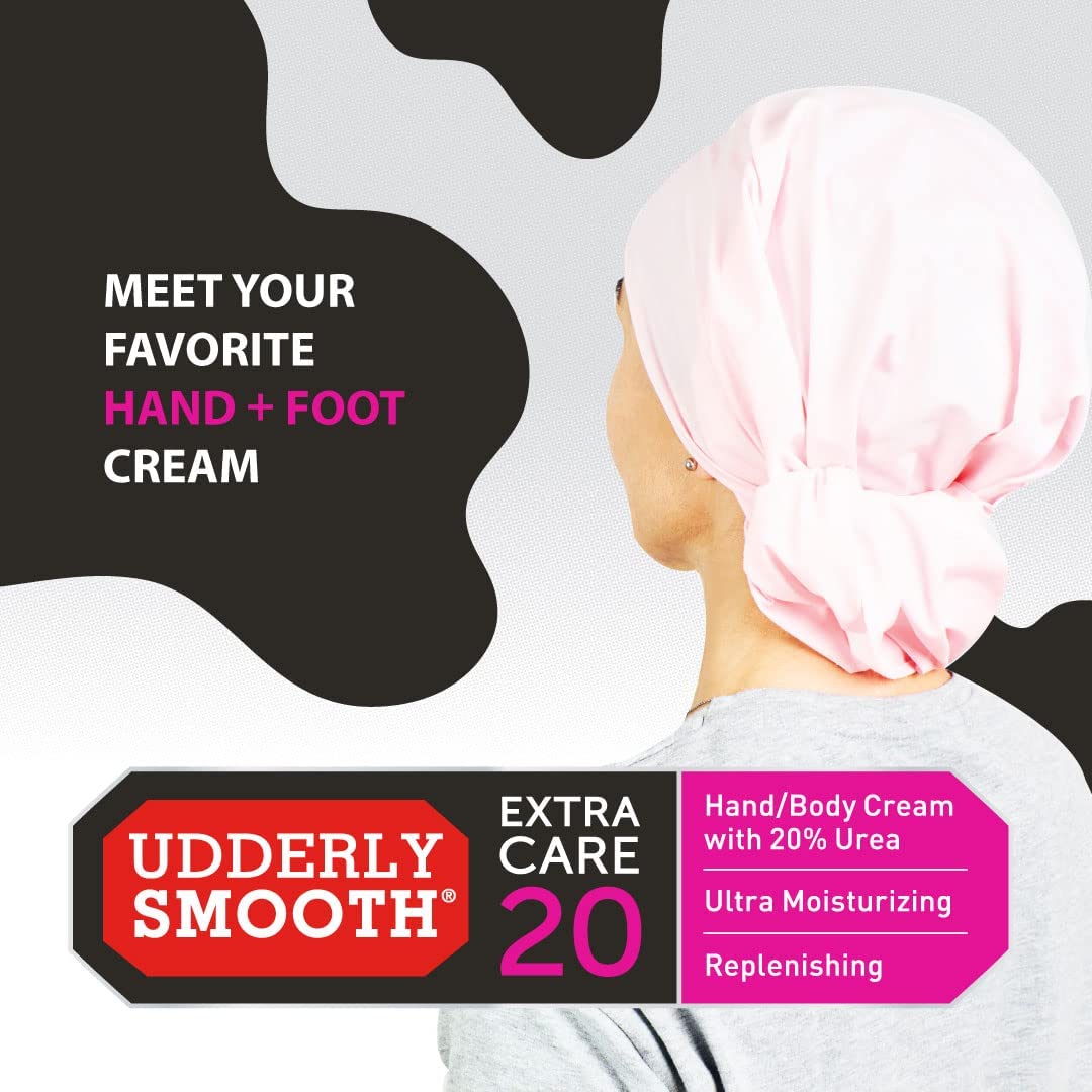 Udderly Smooth Extra Care Hand/Body Cream with 20% Urea, Replenishing, Fragrance Free, 8 OZ - 5 Pack