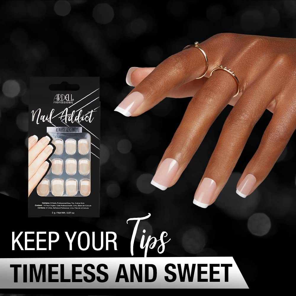 Ardell Nail Addict Artificial Nail Set, Classic French Beauty & Personal Care Ardell