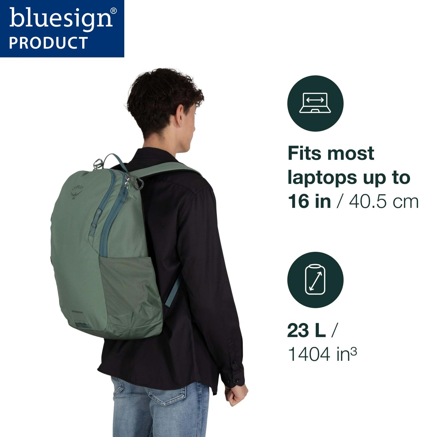 Osprey Astronova Campus Laptop Backpack, Pine Leaf Green