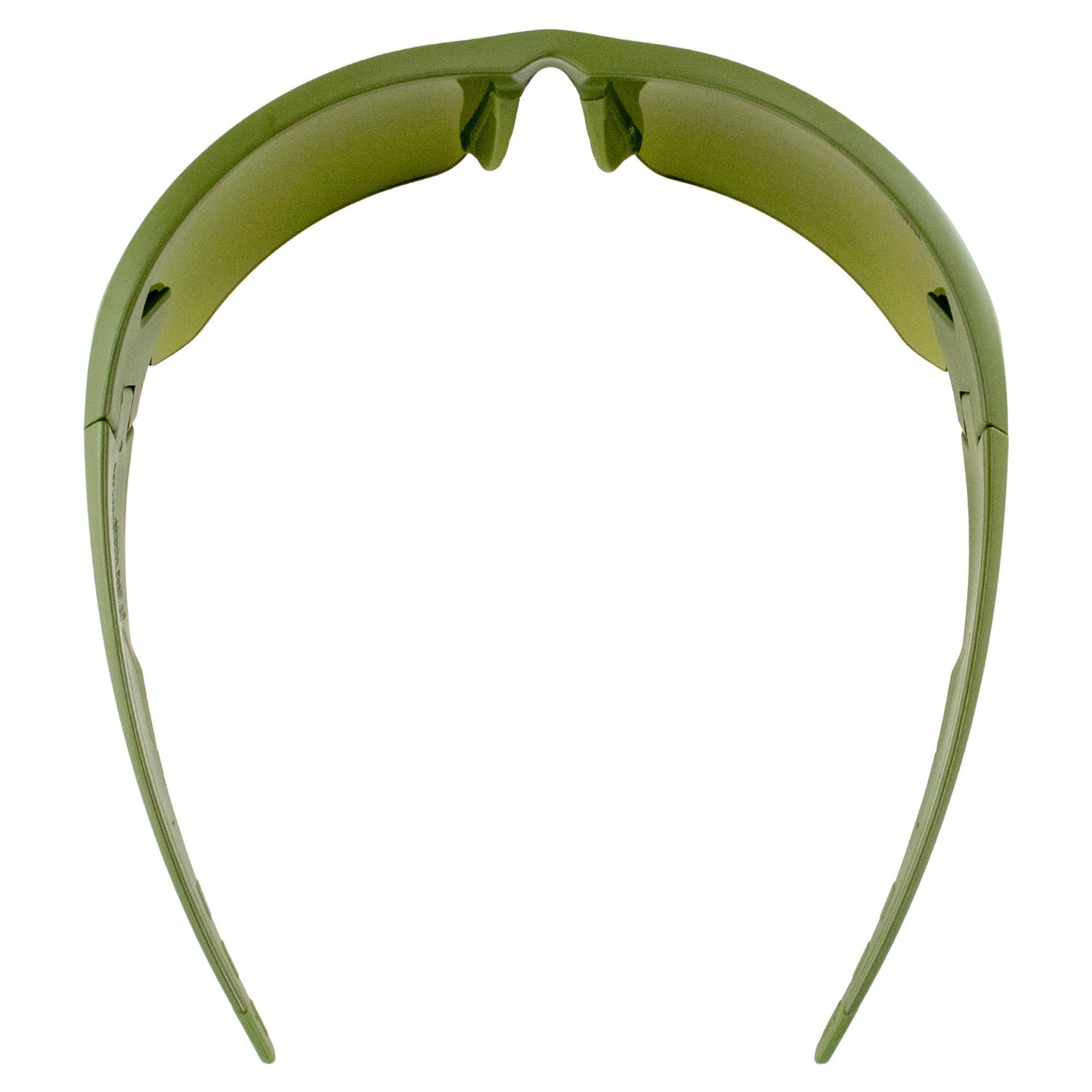 Epoch Eyewear Midway Motorcycle Riding Sunglasses Army Green Polycarbonate Frame with High Clarity Green Lenses