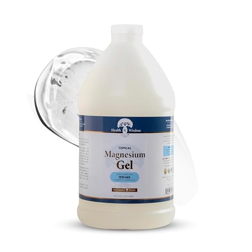 Health & Wisdom Pure Magnesium Gel with Seaweed Extract - USP Grade Topical Muscle & Joint Relief- Natural and Pure Skin & Scalp Moisturizing