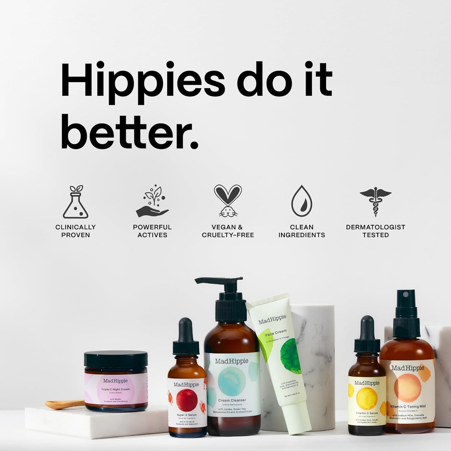 Mad Hippie Cleansing Oil for Face - Deep Cleansing Facial Cleanser & Makeup Remover for Dry, Sensitive, Acne-Prone Skin with Vitamin C-Rich Rosehip