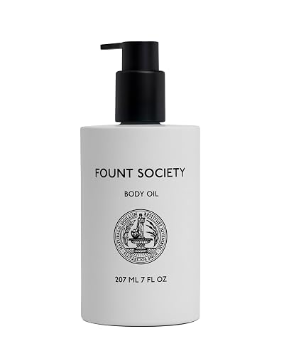 Fount Society Body Oil - 7 fl oz Hydrating Oil for Nourished Skin - Lightweight, Fast Absorbing, Non-Greasy Formula - Vegan & Cruelty-Free - No