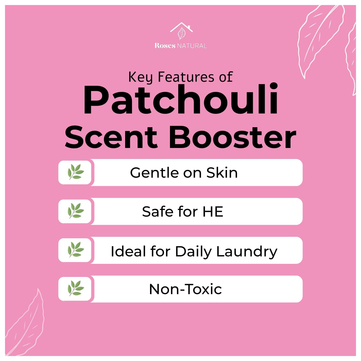 Patchouli In-Wash Laundry Scent Booster 16 oz by Roses Natural - Long-Lasting Musky Fragrance Beads, Plant-Based & Non-Toxic Laundry Freshener Beauty and Personal Care Roses Natural