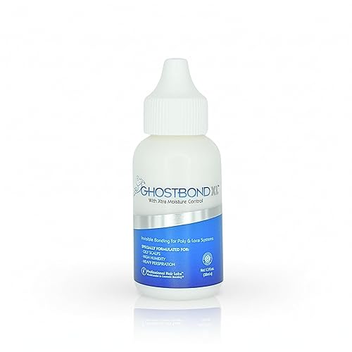 GHOSTBOND XL Hair Replacement Adhesive 1.3oz- Invisible Wig Bonding Glue: Water & Oil-Resistant, Non-Toxic, Light Hold for Secure and Natural-Looking