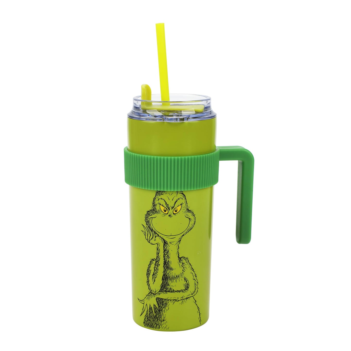 Bioworld The Grinch Character & Logo Green 20 Oz Stainless Steel Water Bottle