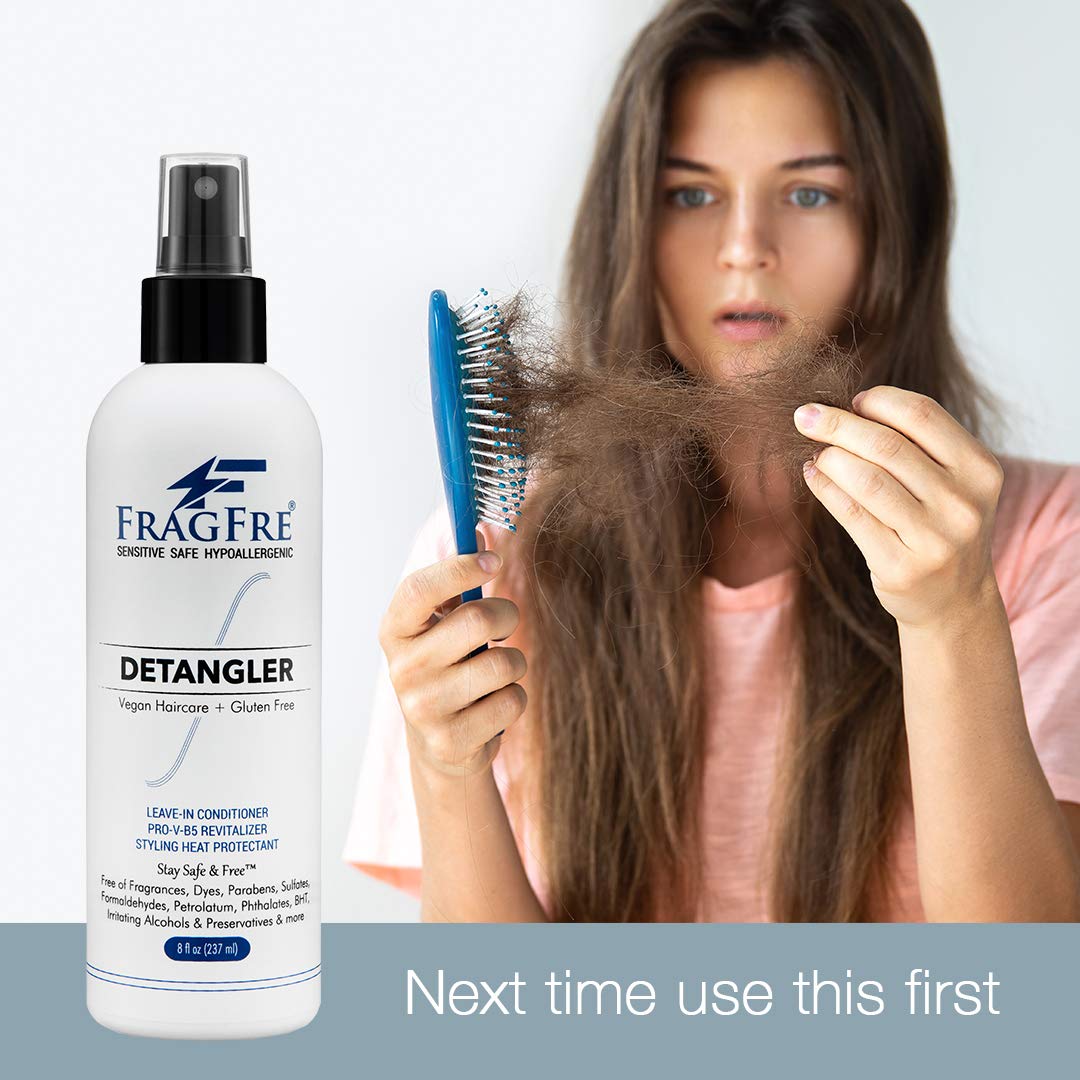 FRAGFRE Professional Hair Salon Set for Sensitive Skin 8/12 oz/ea (5-Pack Gift Set) - Shampoo-Conditioner-Detangler-Styling Gel-Finishing Spray