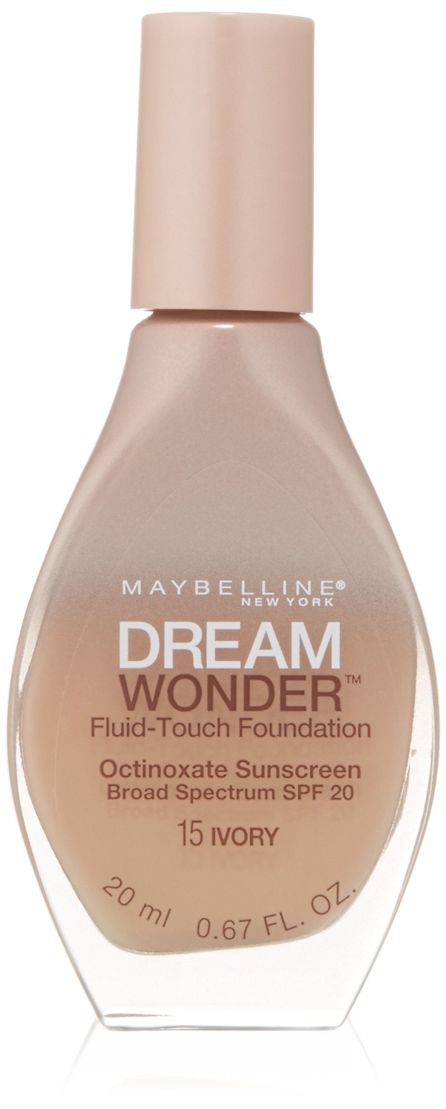 Maybelline New York Dream Wonder Fluid-Touch Foundation, Ivory, 0.67 Fluid Ounce