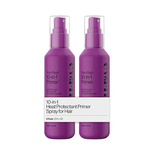 Eva NYC Mane Magic 10-in-1 Heat Protectant Set for Medium + Thick Hair - Anti-Frizz Heat Protection Spray Gift Set - Argan Oil Blow Dry Spray