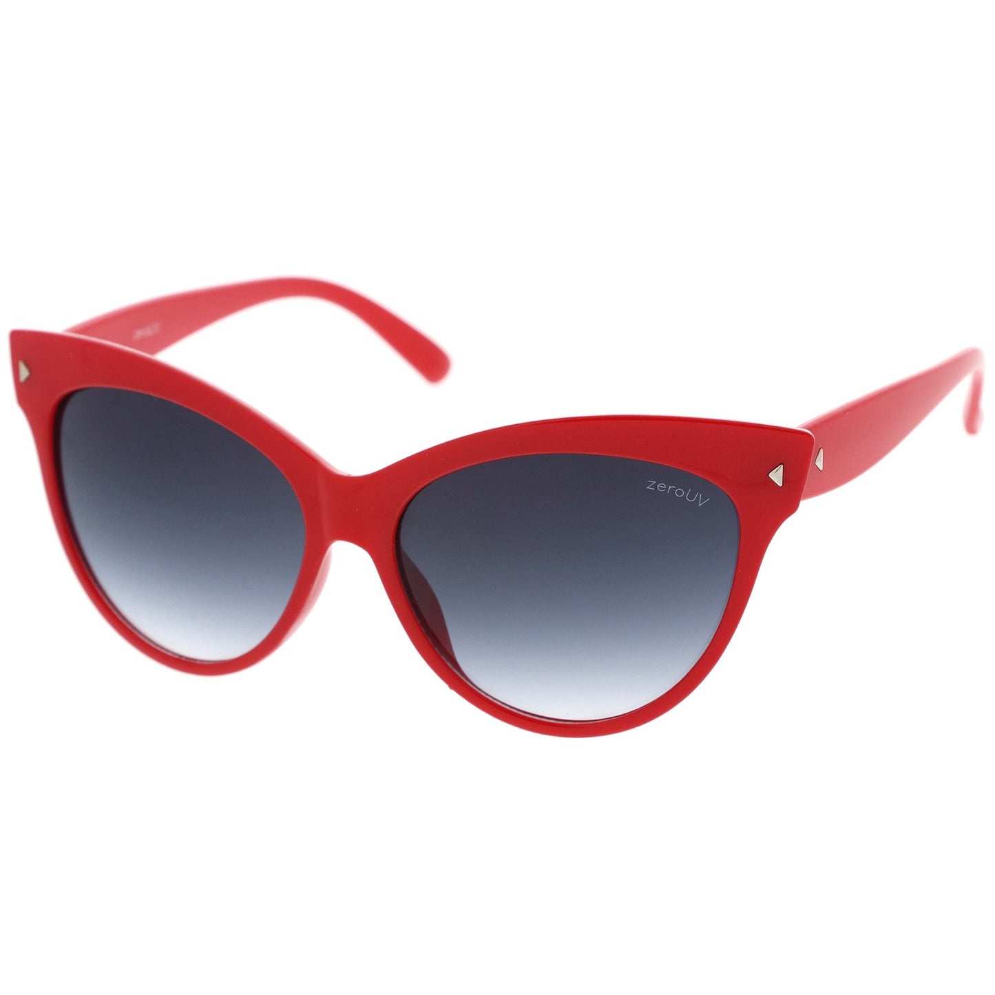 zeroUV - Oversize Vintage Mod Womens Fashion Cat Eye Sunglasses 59mm (Red)