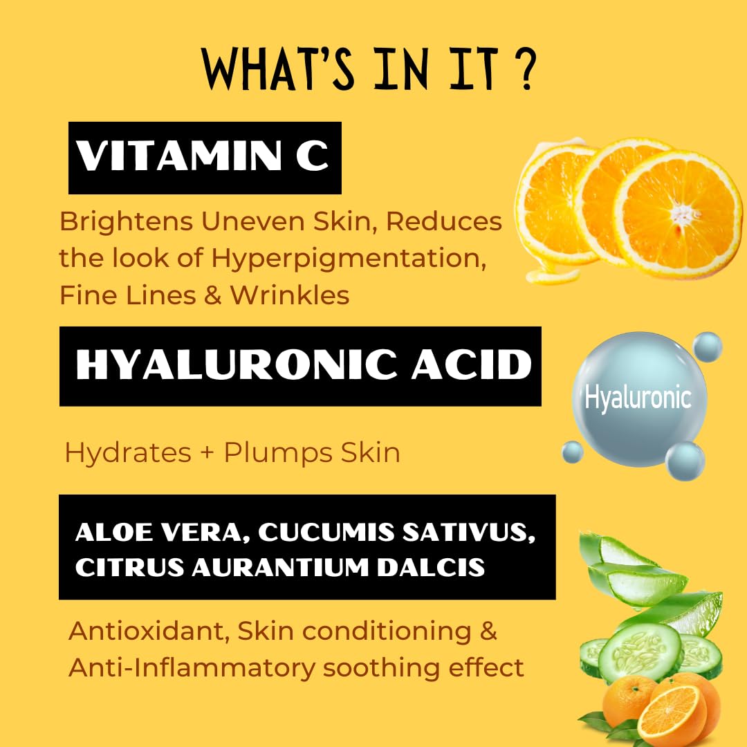 Leaf Aura Vitamin C Serum, Sulphate-Free, Organic+ Natural Formula, Brightens Uneven Skin, Made In Canada, 29.5ml