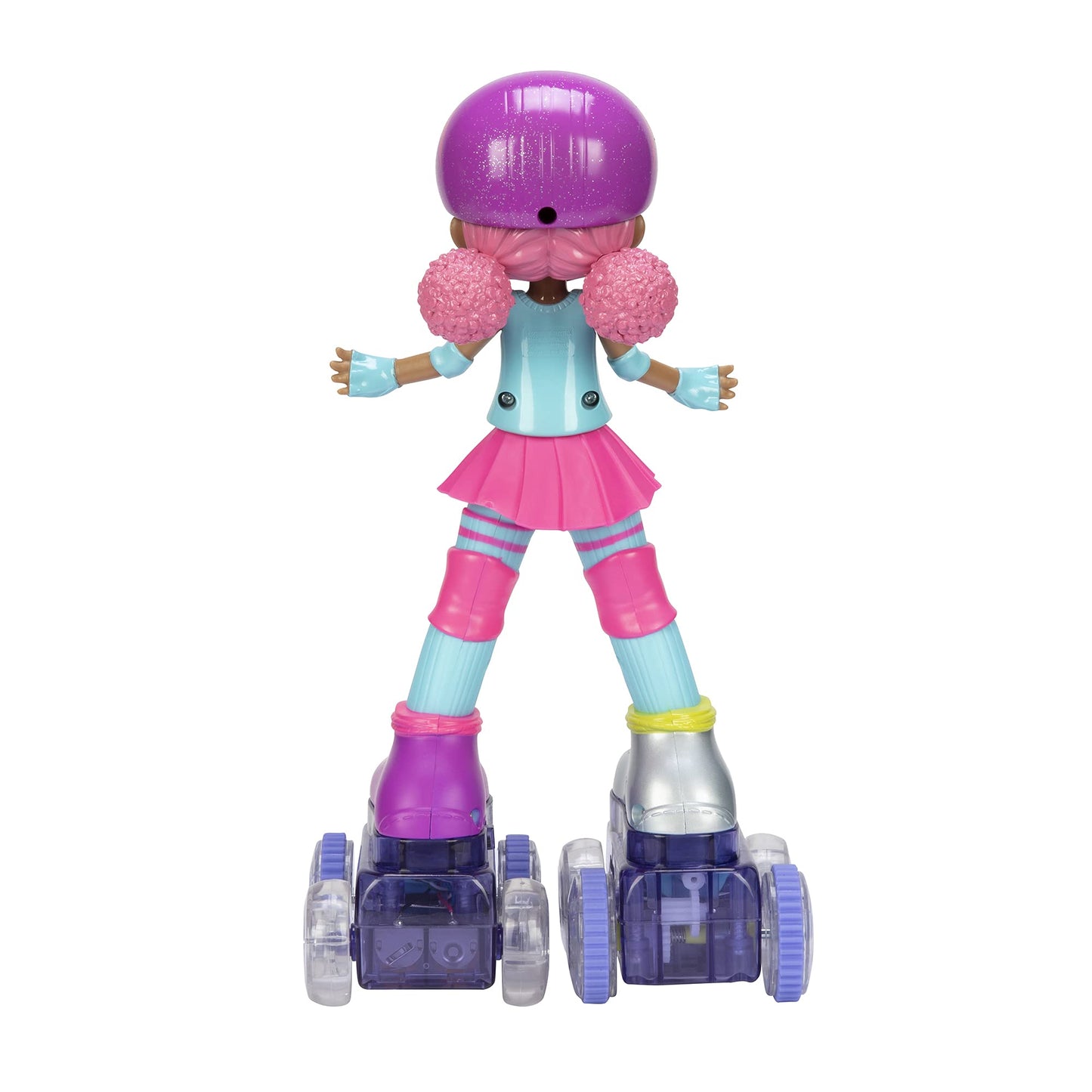 JAKKS Pacific Rock N Rollerskate Doll Lightning Luna Light Up Remote Control Rollerskating Doll - Plays Music and Skates!, 10" H