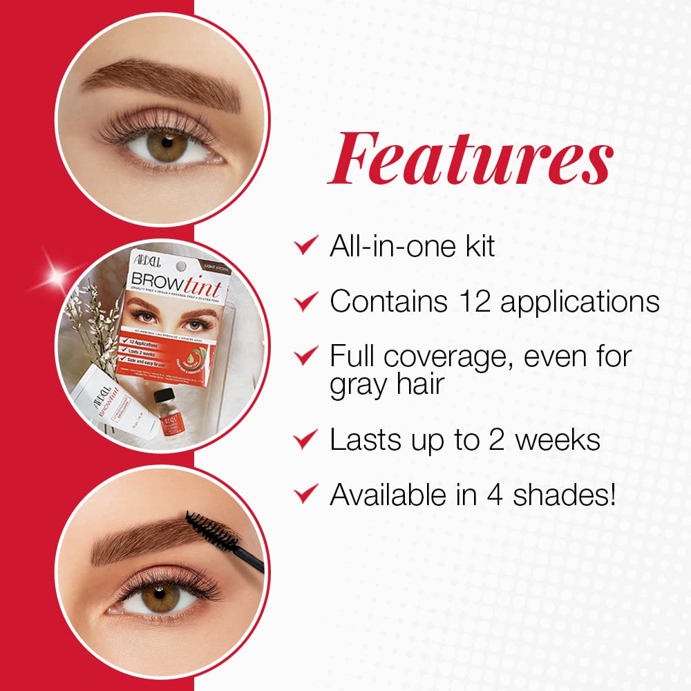 Ardell Brow Tint Color Kit Light Brown Eyebrow Tint for Fuller Brows 1 Pack Beauty and Personal Care Ardell