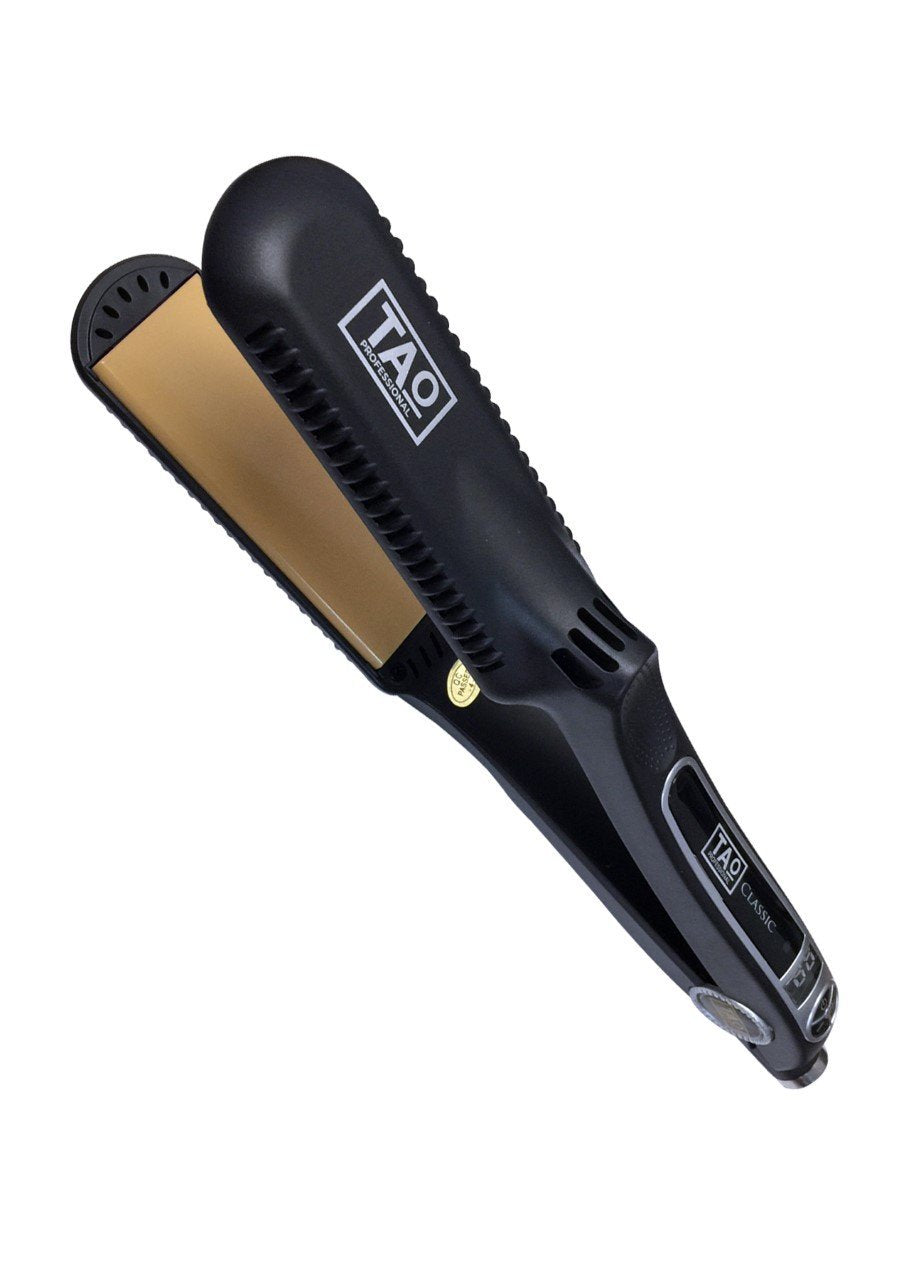 TAO Pro - Nano CERAMIC Plate Hair Straightener - Styling Iron with Digital Controls - Dual Voltage - Built-in ION Generator- Heats to 450 degrees