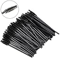 yueton Pack of 100 Disposable Eyelash Brushes Wands Mascara Applicator