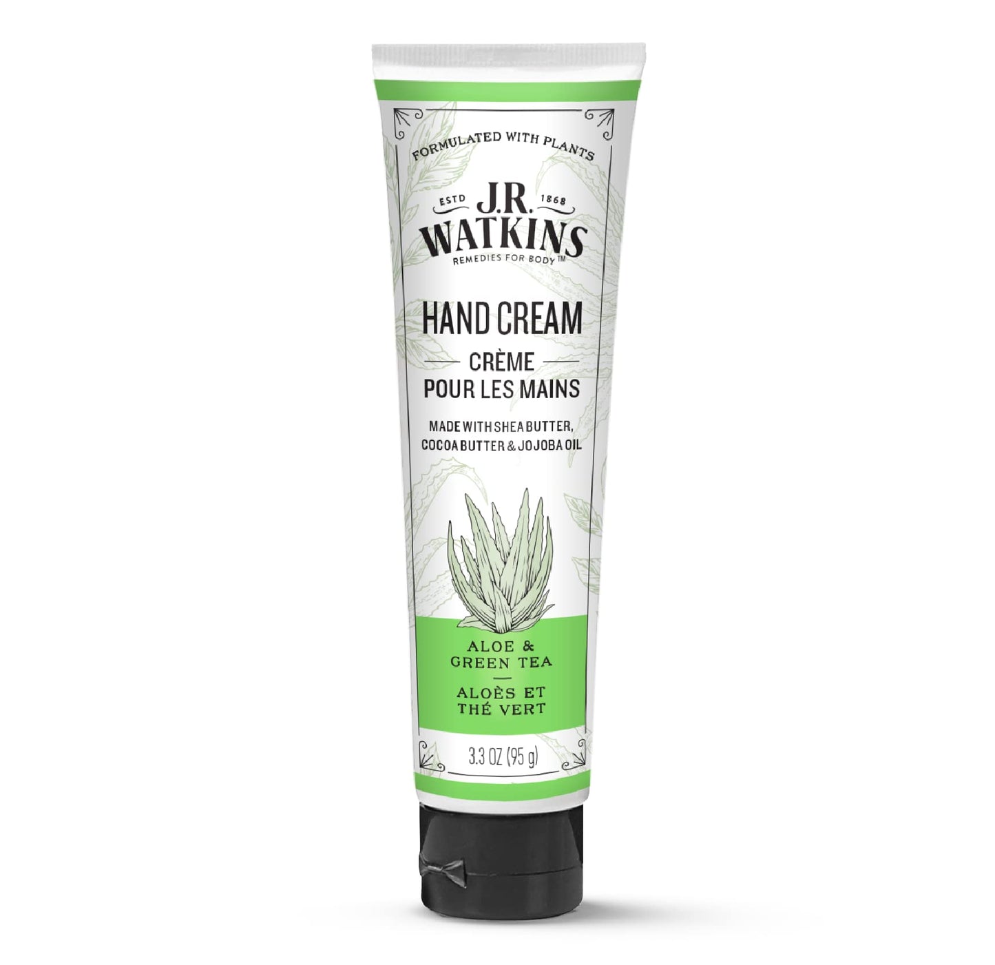 J.R. Watkins Natural Moisturizing Hand Cream, Hydrating Hand Moisturizer with Shea Butter, Cocoa Butter, and Avocado Oil, USA Made and Cruelty Free