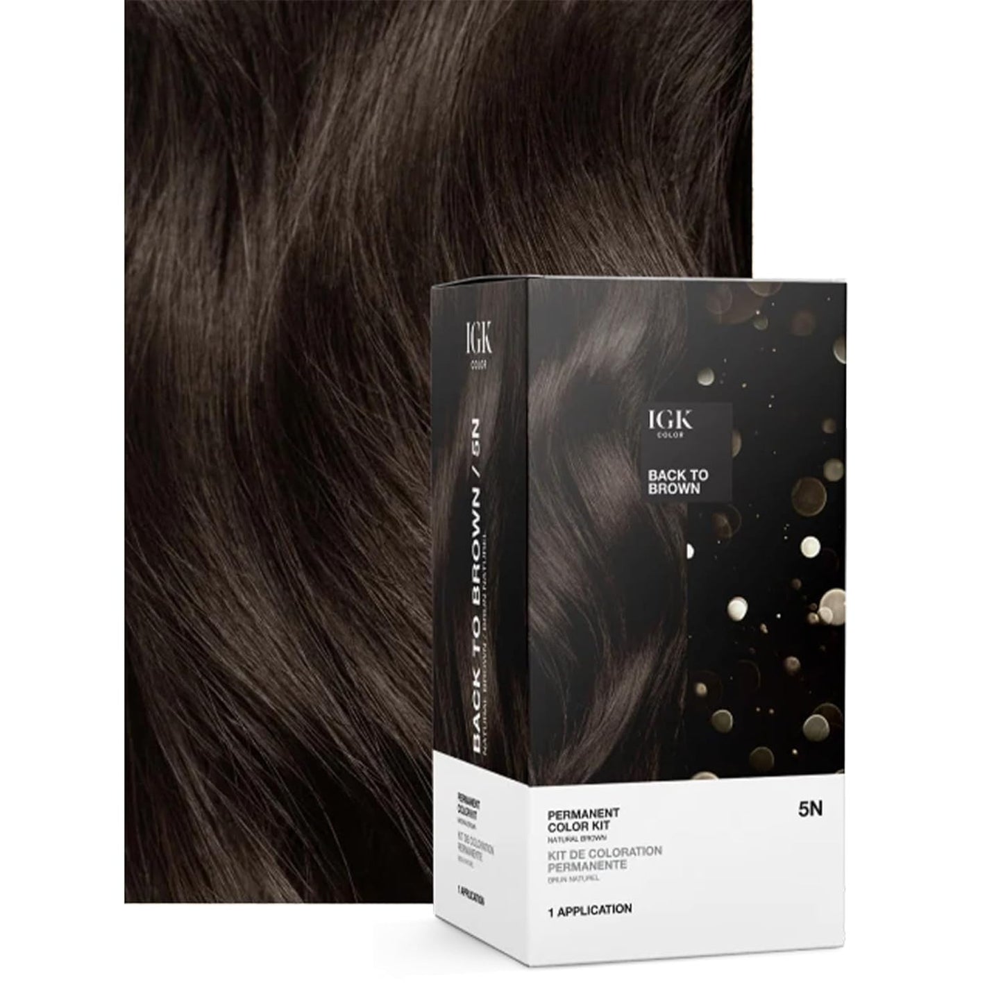IGK At-Home Brown Hair Color System | Permanent Color, Tone-Refreshing Mask & Tools | Long-Lasting Color, Tone Refresh & Rich Shine