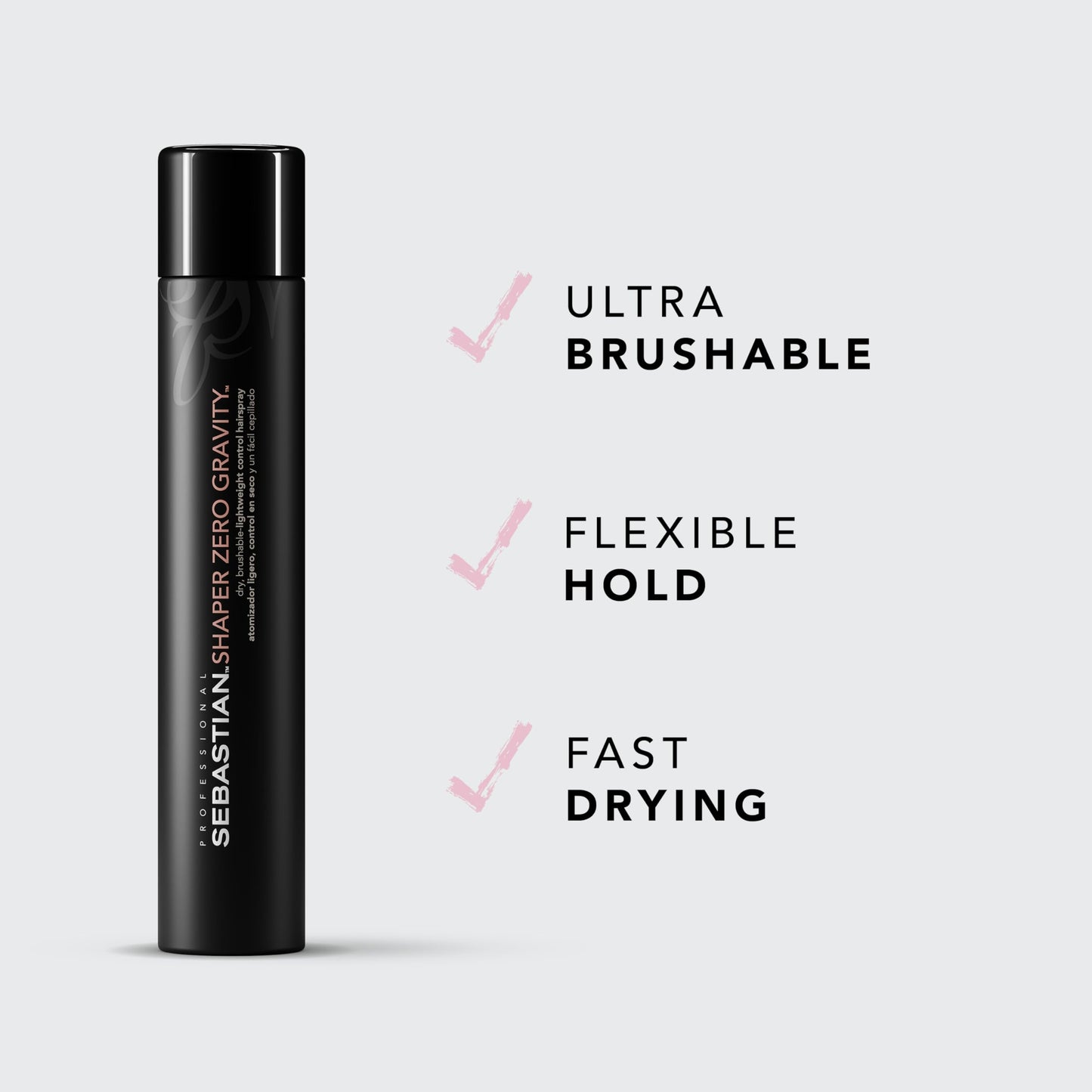 Sebastian Professional Shaper Zero Gravity Hairspray | Brushable-Lightweight, Flexible Hold | 10.6 oz