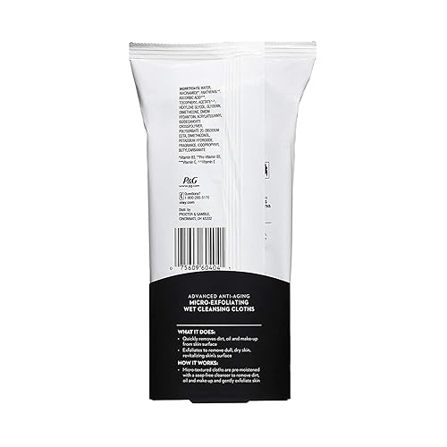 OLAY Regenerist Advanced Anti-Aging Micro-Exfoliating Cleansing Cloths 30 Each (Pack of 4)