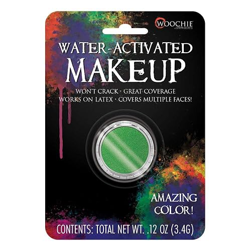 Woochie Water Activated Makeup - Professional Quality Halloween and Costume Makeup - (Green, 1.0 oz)
