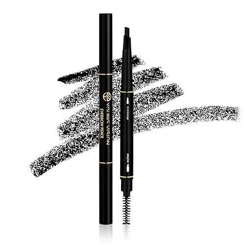 Eyebrow pencil eyebrow Eyebrow Retractable Definer Pencil, eyebrow stylist shape and fill eyebrow pencil, professional eye makeup (01 Black)