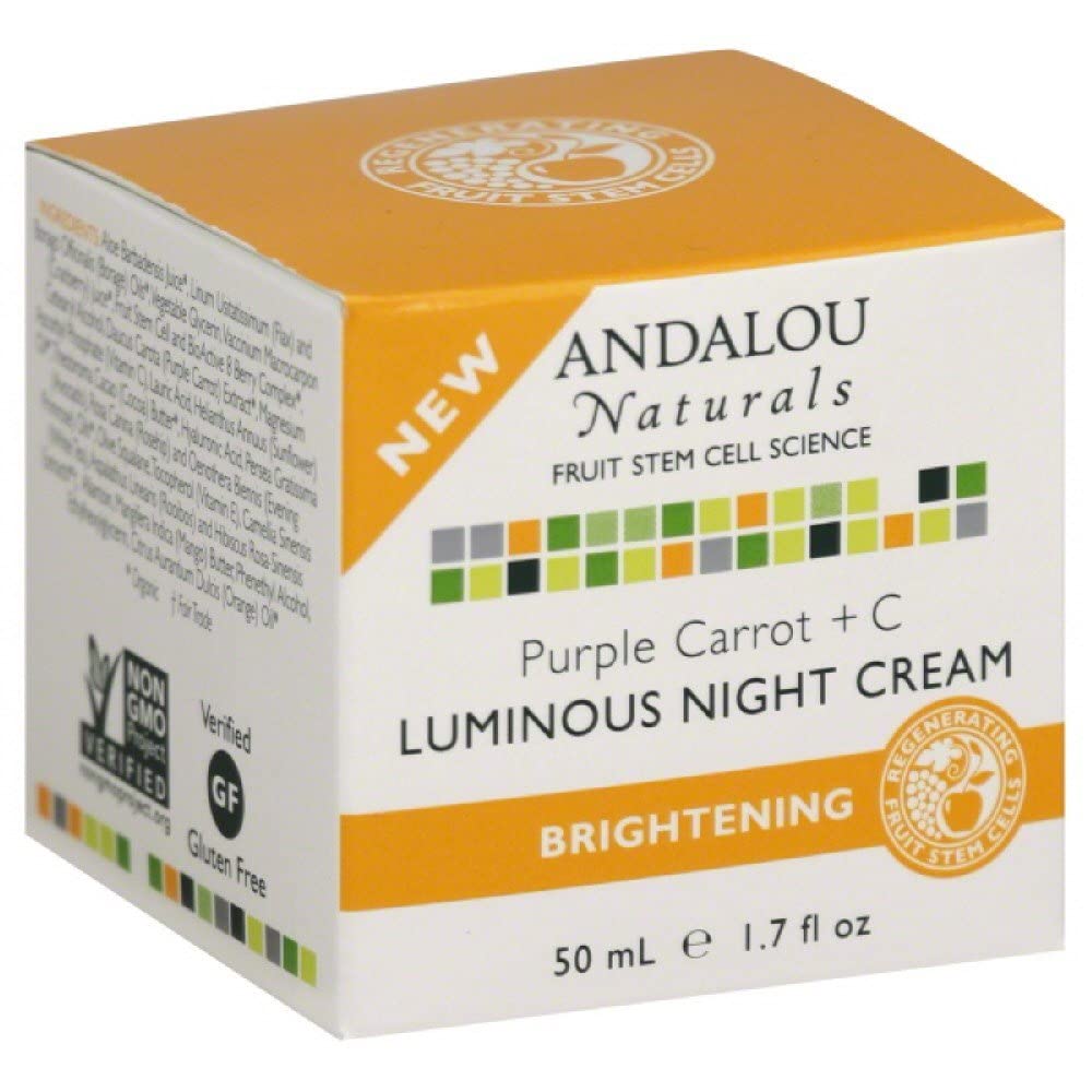 Andalou Naturals Night Crm Prpl Carrot+c
