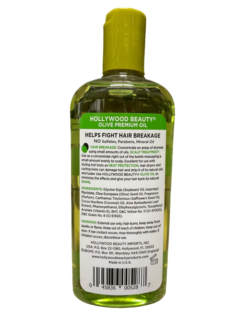 Hollywood Beauty Olive Oil ScalpTreatment, 8 oz (Pack of 4)