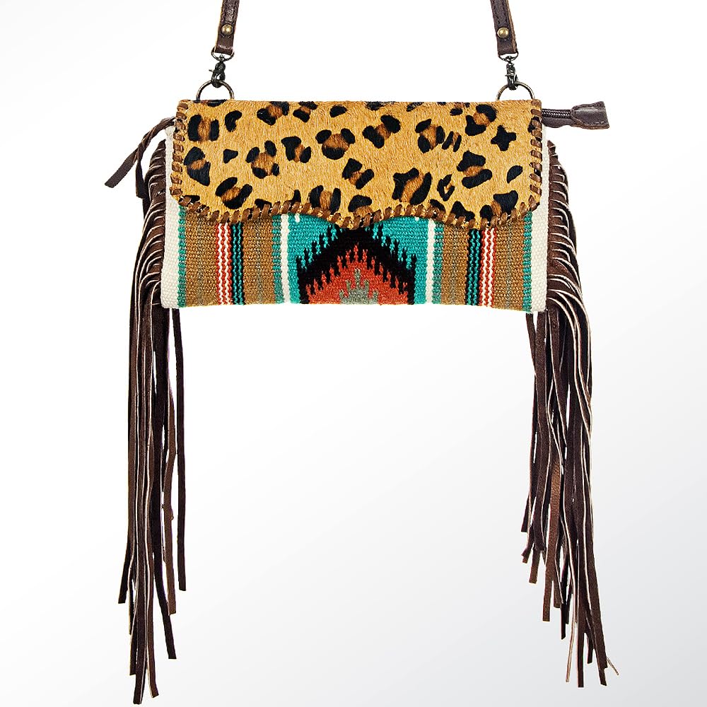 American Darling Women's Cross Body Bag Western Saddle Blanket Hair-On Genuine Leather Handbag and Ladies Purse