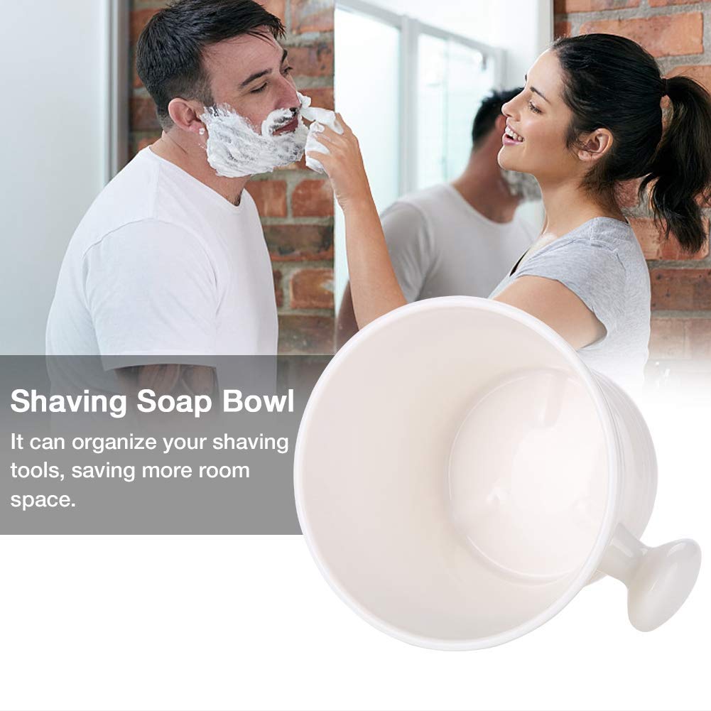 2 Colors Plastic Shaving Soap Bowl Foam Shaving Soap Cream Bowl with little handle Shaving Bowl for Men, Traditional Wet Shaving Factory Shaving Mug Beauty and Personal Care Clina
