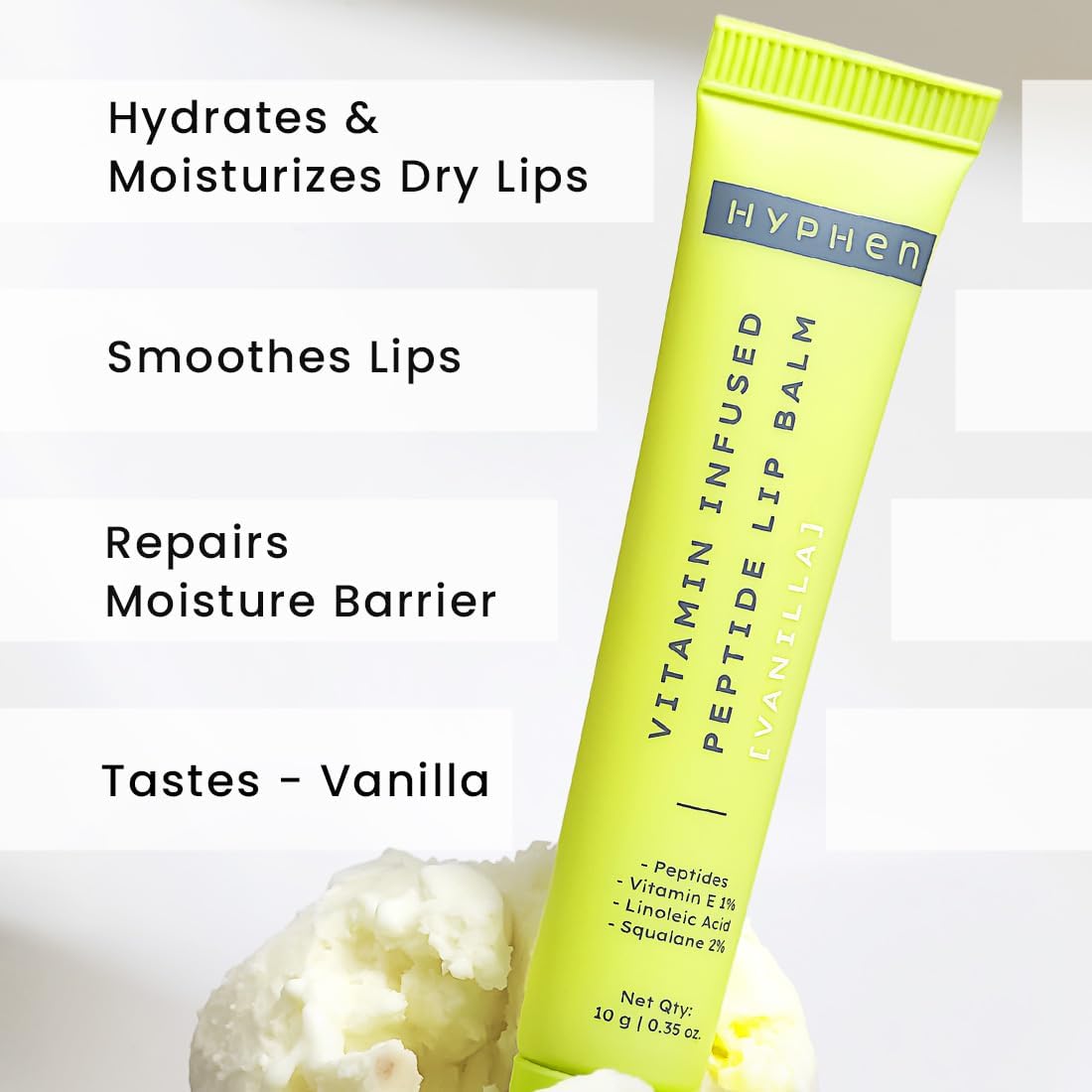 Sheltr Vitamin Infused Peptide Lip Balm - Vanilla for Dry & Chapped Lips - Hydrating & Moisturizing Balm for Men & Women - Smoothen Lips & Repair Beauty and Personal Care Sheltr